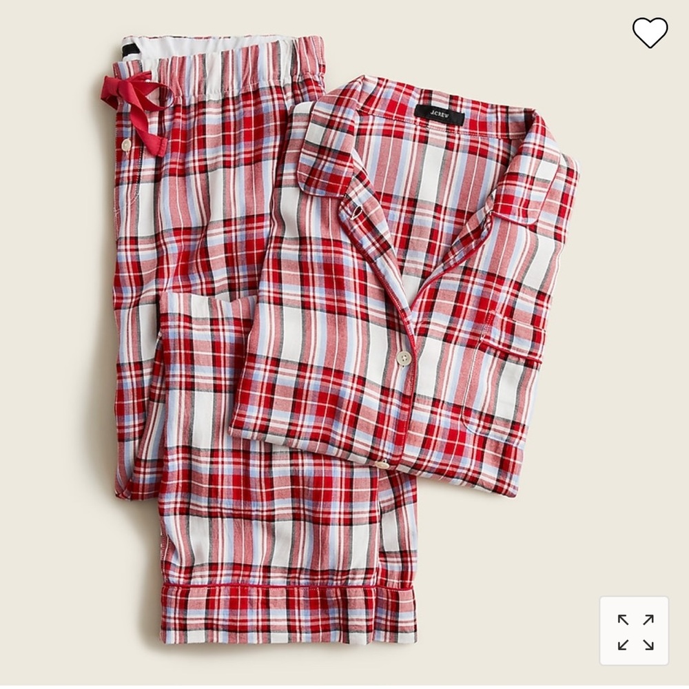 J. Crew flannel pajama set NWT